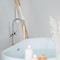 Kibi Circular Floor Mount Tub Filler With Hand Shower - Brush Nickel KTF301BN - alternate 9